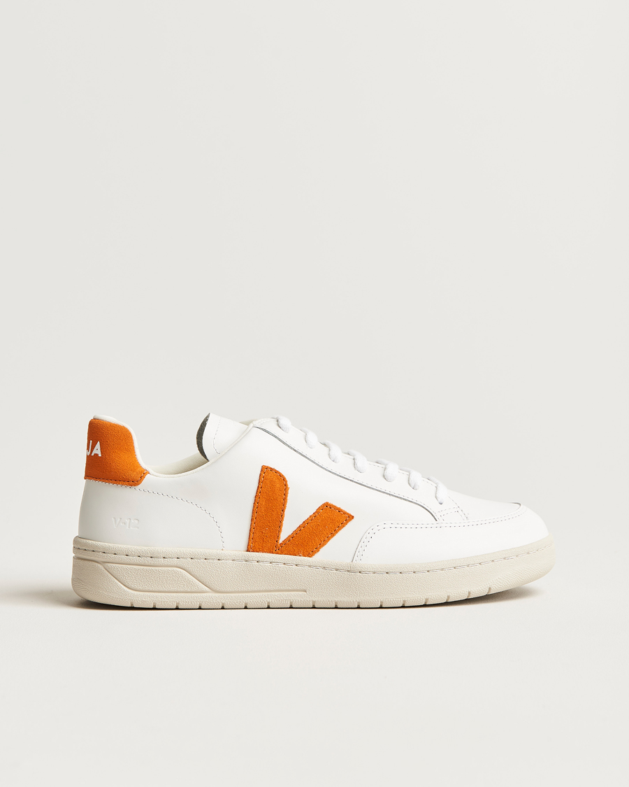 Mies | Veja V-12 Sneaker Extra White/Pumpkin | Veja | V-12 Sneaker Extra White/Pumpkin
