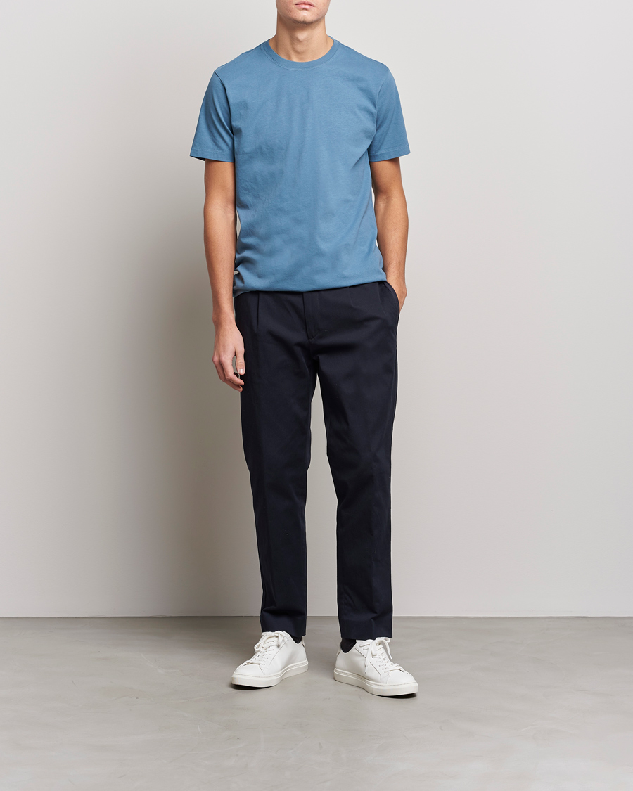Mies |  | FRAME | Logo T-Shirt Grey Blue