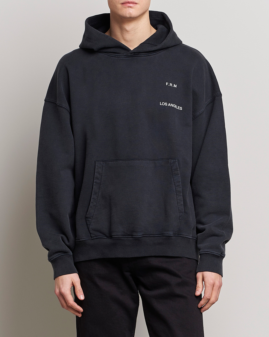 Mies |  | FRAME | Faded Washed Coton Hoodie Black