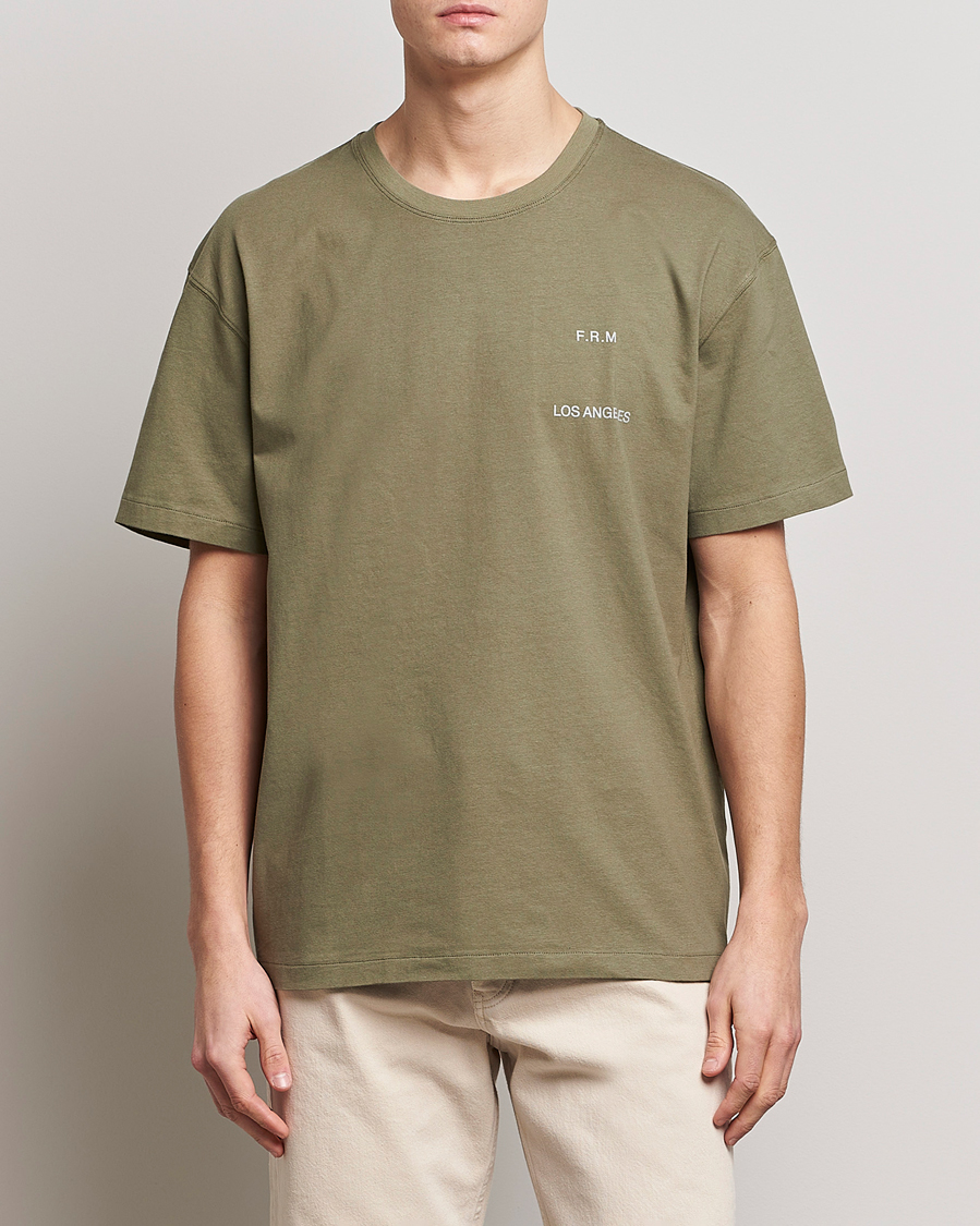 Mies | Putiikin uutuusmerkit | FRAME | Logo Print T-Shirt Old Green