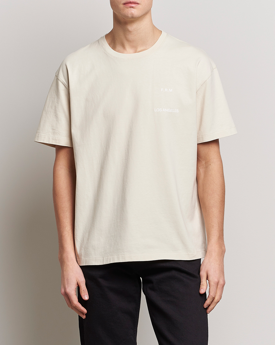 Mies | Putiikin uutuusmerkit | FRAME | Logo Print T-Shirt White Beige
