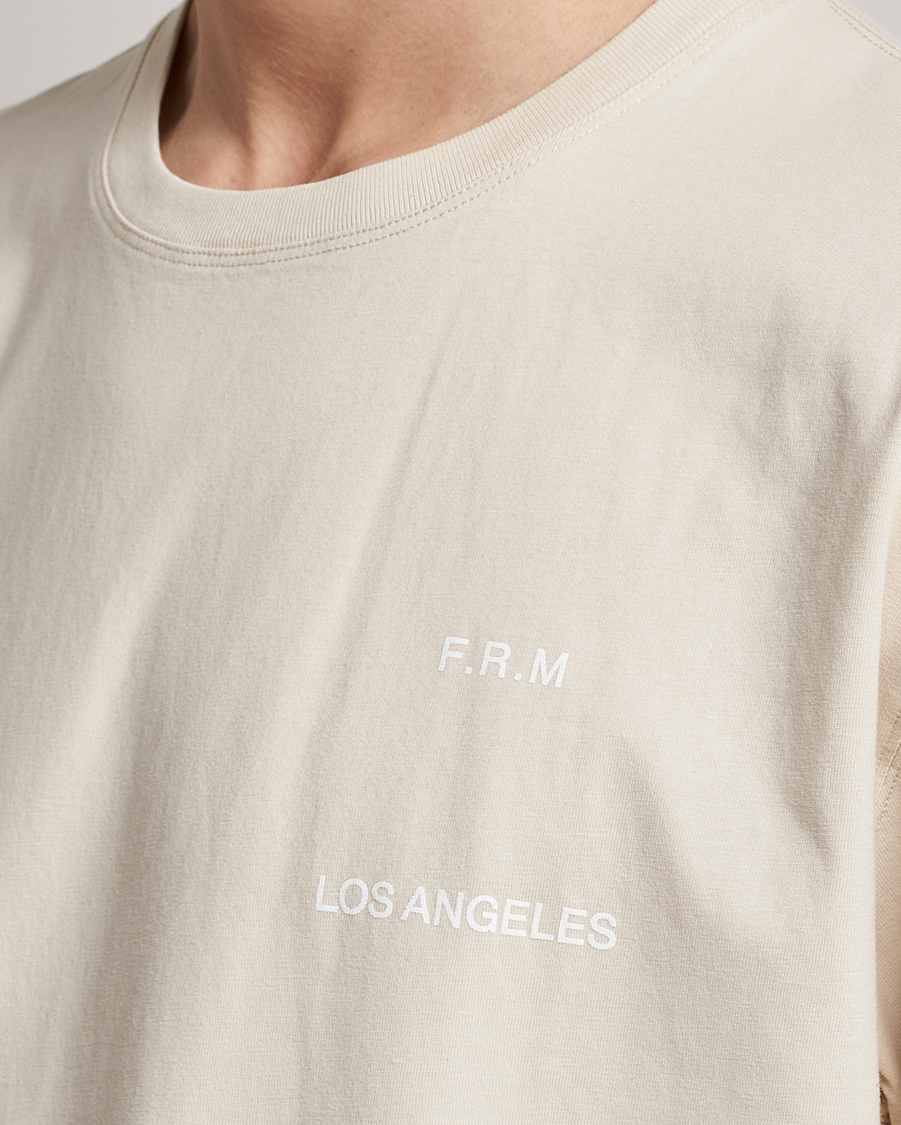 Mies | T-paidat | FRAME | Logo Print T-Shirt White Beige