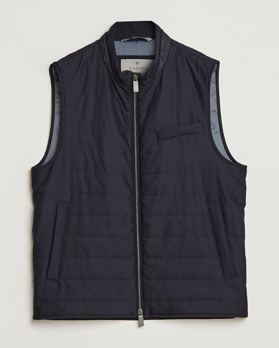 Mies | Ulkoliivit | Canali | Impeccabile Padded Gilet Navy