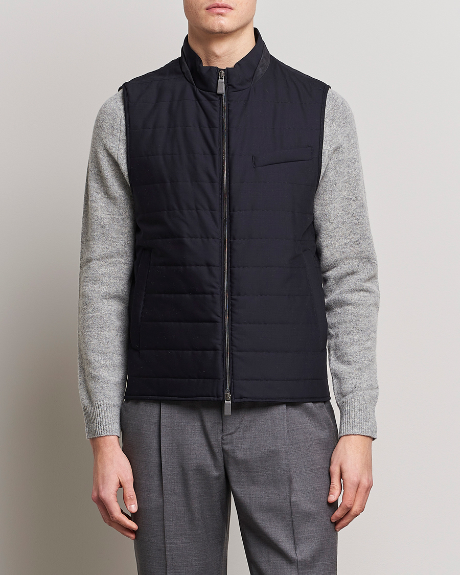 Mies | Ulkoliivit | Canali | Impeccabile Padded Gilet Navy