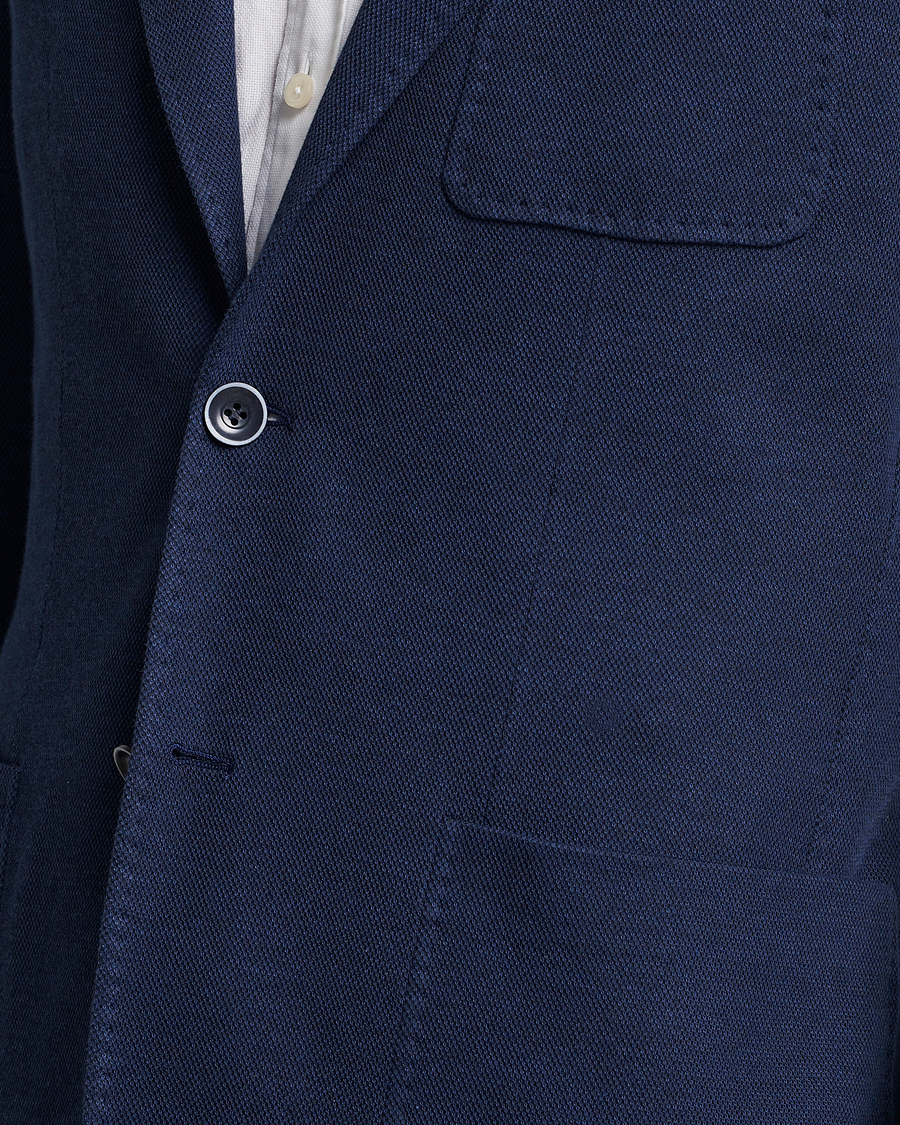 Mies | Pikkutakit | Canali | Cotton Stretch Jersey Blazer Navy