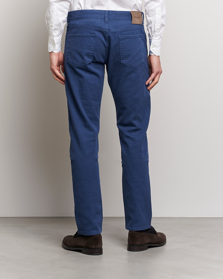 Mies | Housut | Canali | Slim Fit 5-Pocket Pants Dark Blue