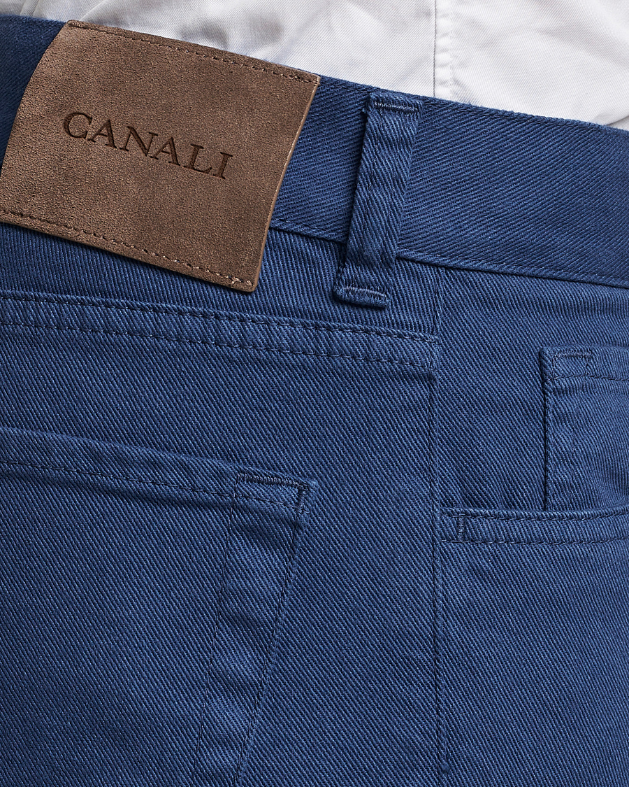 Mies | Housut | Canali | Slim Fit 5-Pocket Pants Dark Blue