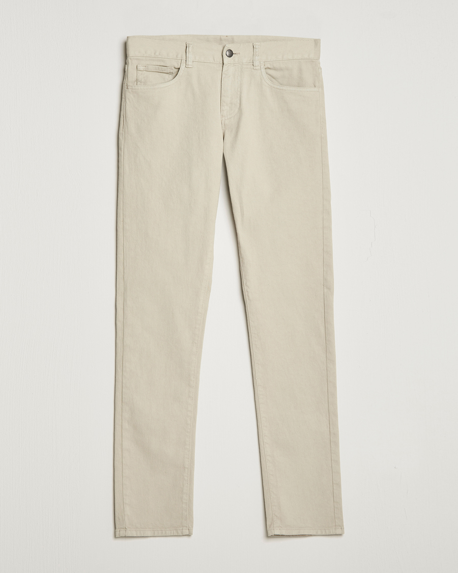 Mies | Housut | Canali | Slim Fit 5-Pocket Pants Beige