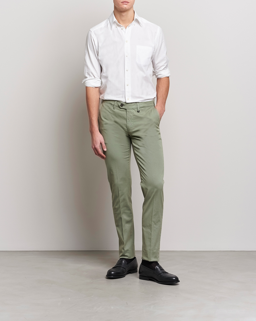 Mies | Housut | Canali | Cotton Stretch Chinos Sage