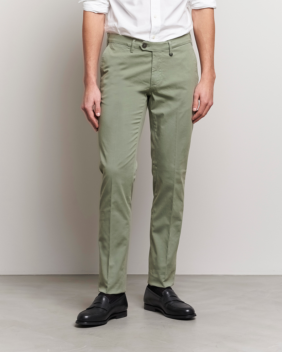 Mies |  | Canali | Cotton Stretch Chinos Sage