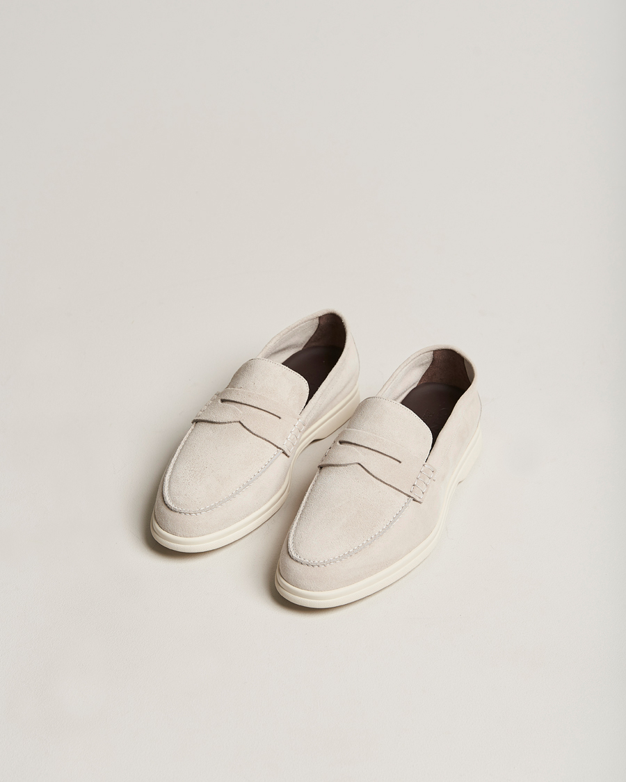 Mies | Loaferit | Canali | Summer Loafers Light Beige Suede