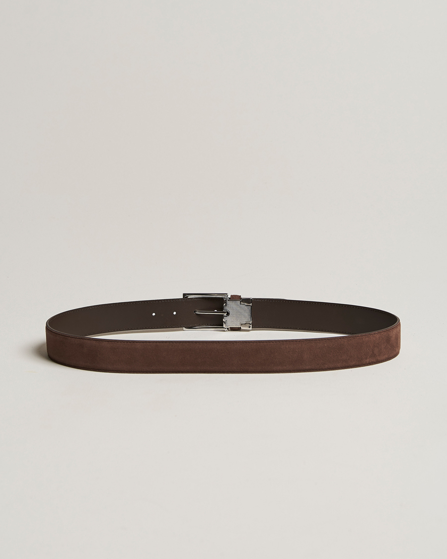 Mies | Canali | Canali | Classic Belt Dark Brown Suede
