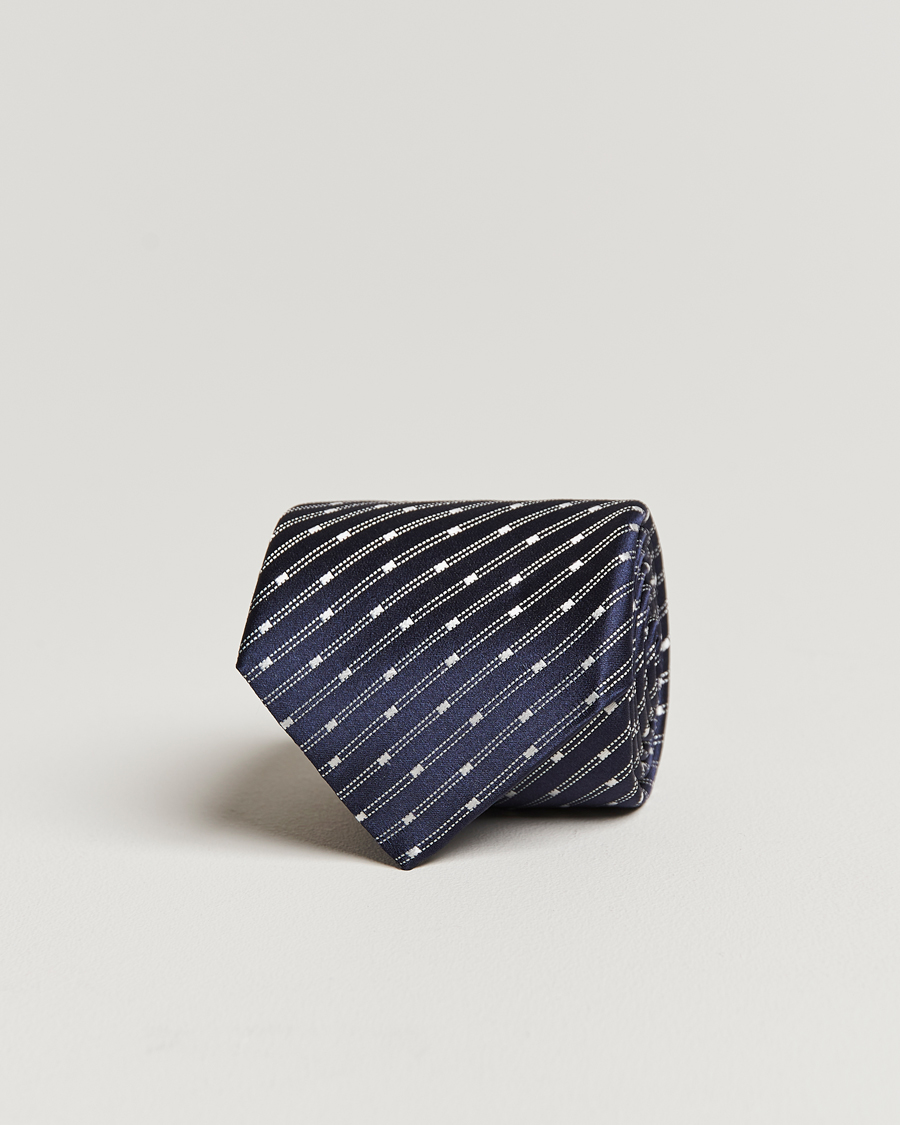 Mies | Canali Micro Jacquard Silk Tie Navy | Canali | Micro Jacquard Silk Tie Navy