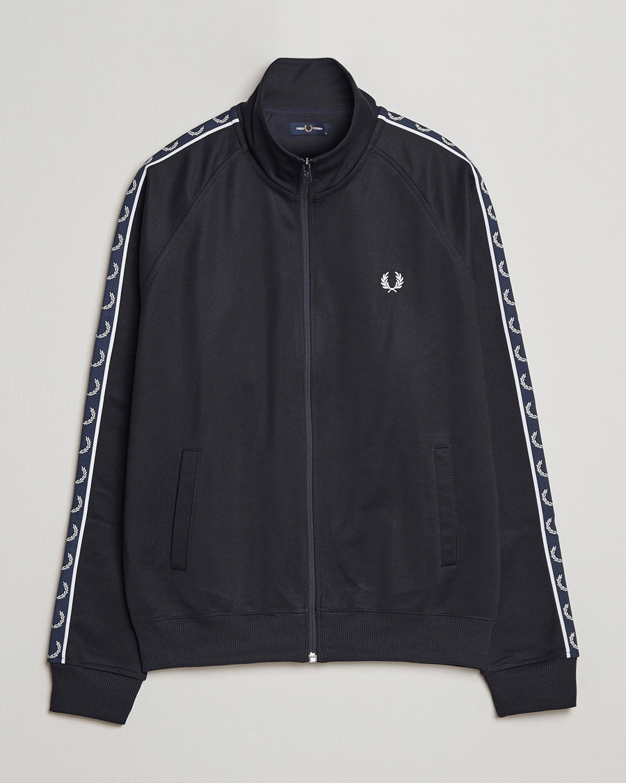 Mies | Puserot | Fred Perry | Taped Track Jacket Navy/White