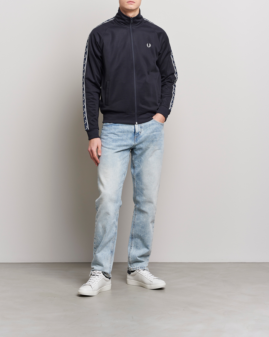 Mies | Puserot | Fred Perry | Taped Track Jacket Navy/White