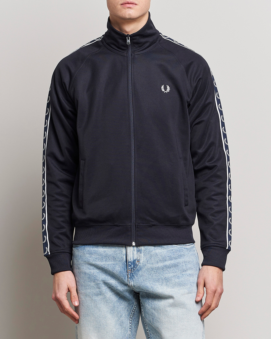 Mies | Puserot | Fred Perry | Taped Track Jacket Navy/White