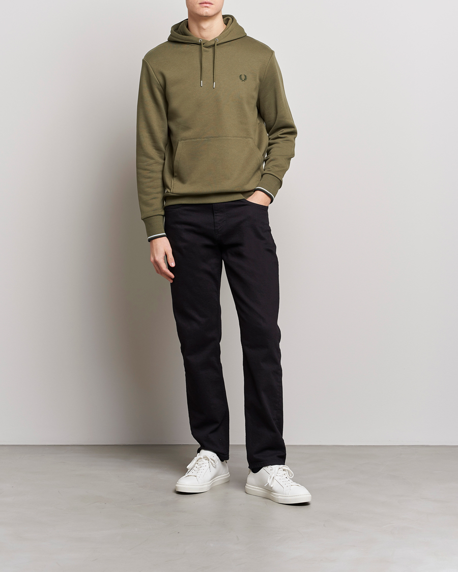 Mies | Puserot | Fred Perry | Tipped Hooded Sweatshirt Unifrom Green