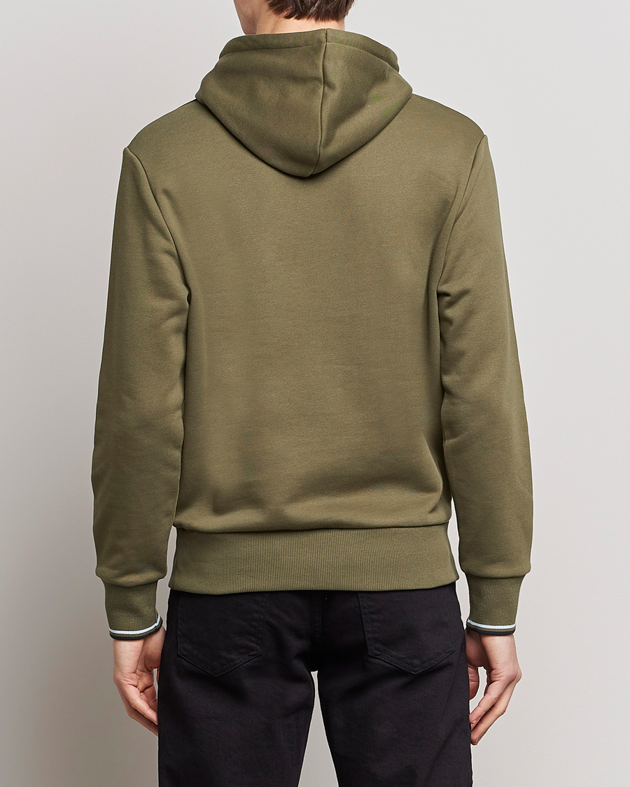 Mies | Puserot | Fred Perry | Tipped Hooded Sweatshirt Unifrom Green