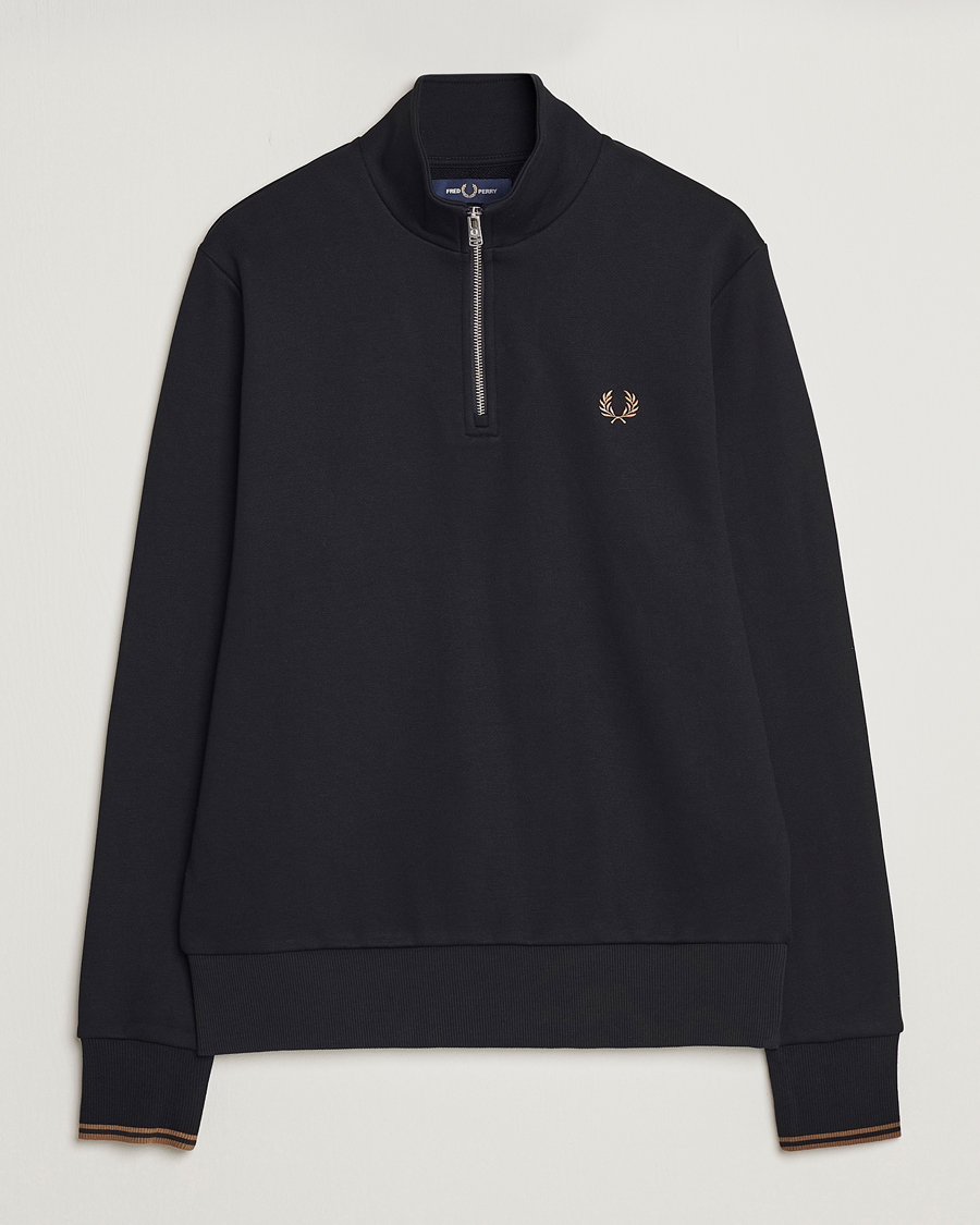 Mies | Puserot | Fred Perry | Half Zip Sweatshirt Black