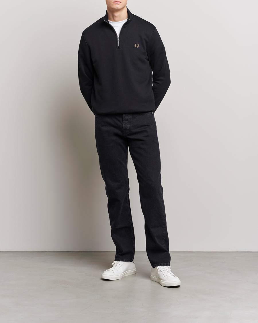 Mies | Puserot | Fred Perry | Half Zip Sweatshirt Black