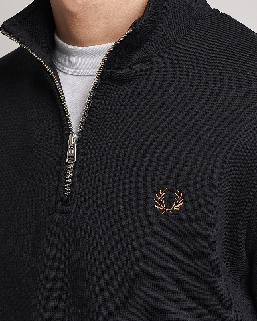 Mies | Puserot | Fred Perry | Half Zip Sweatshirt Black