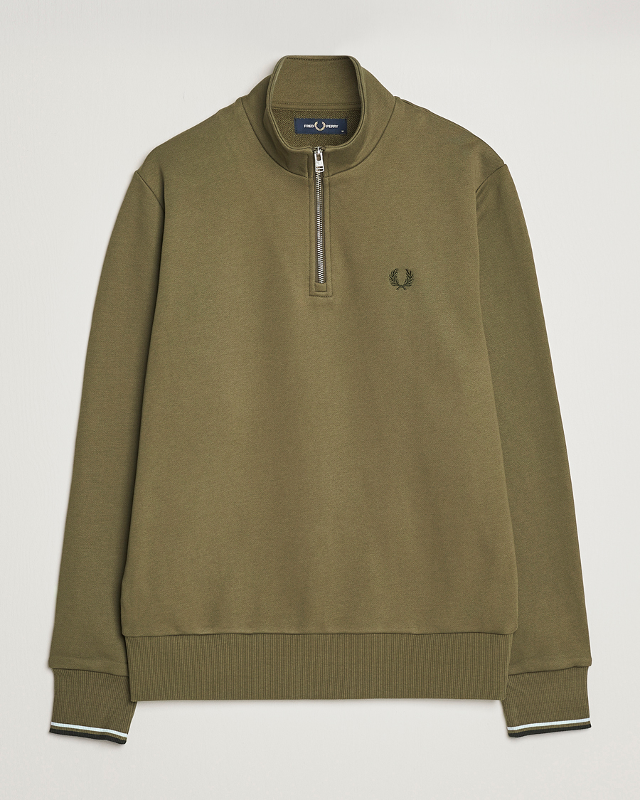 Mies | Puserot | Fred Perry | Half Zip Sweatshirt Uniform Green