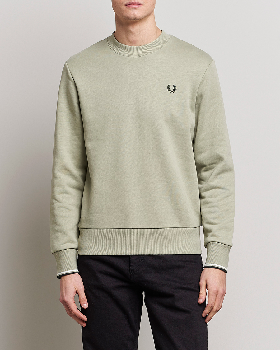Mies | Fred Perry | Fred Perry | Crew Neck Sweatshirt Sea Gras