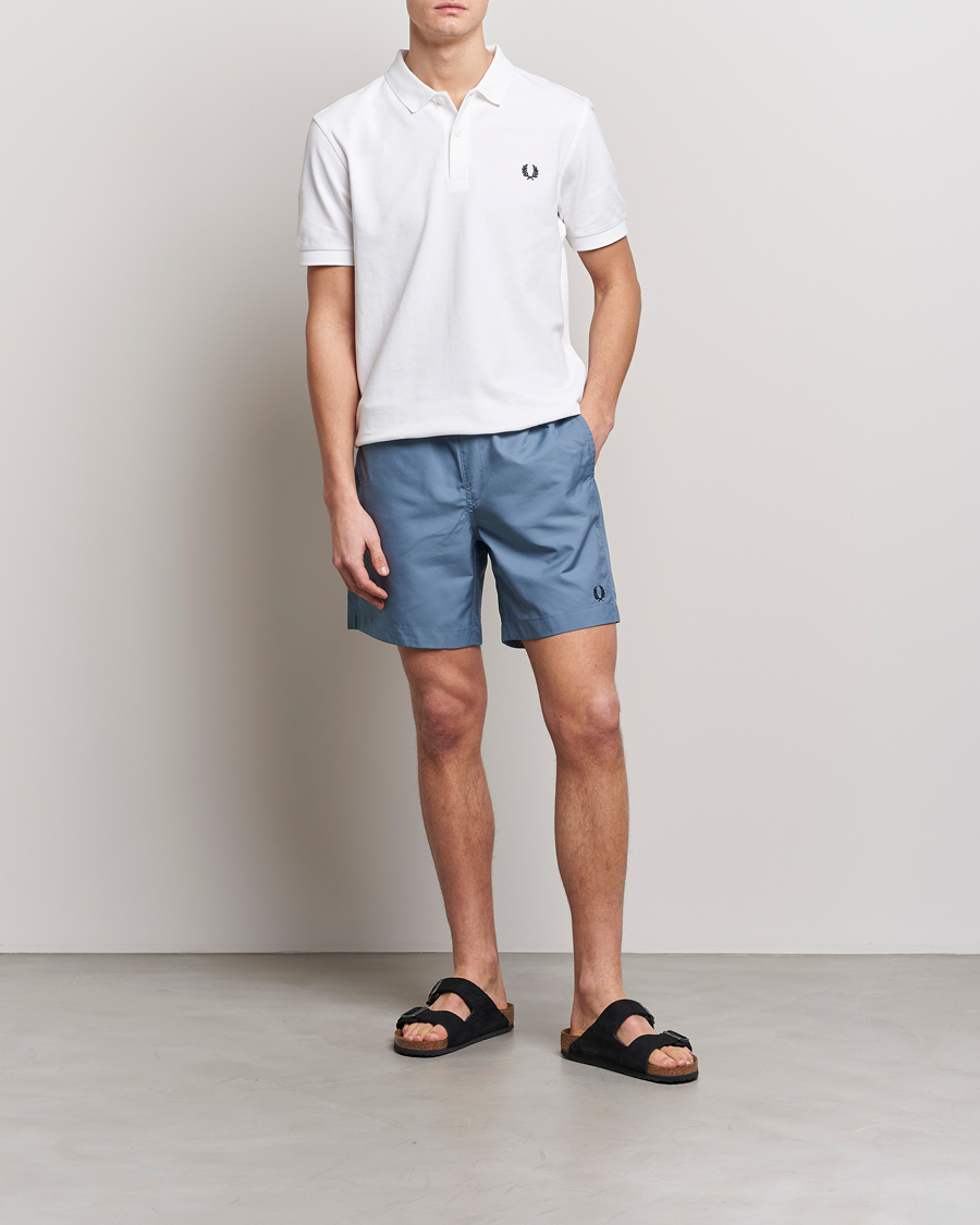 Mies | Uimahousut | Fred Perry | Classic Swimshorts Ash Blue