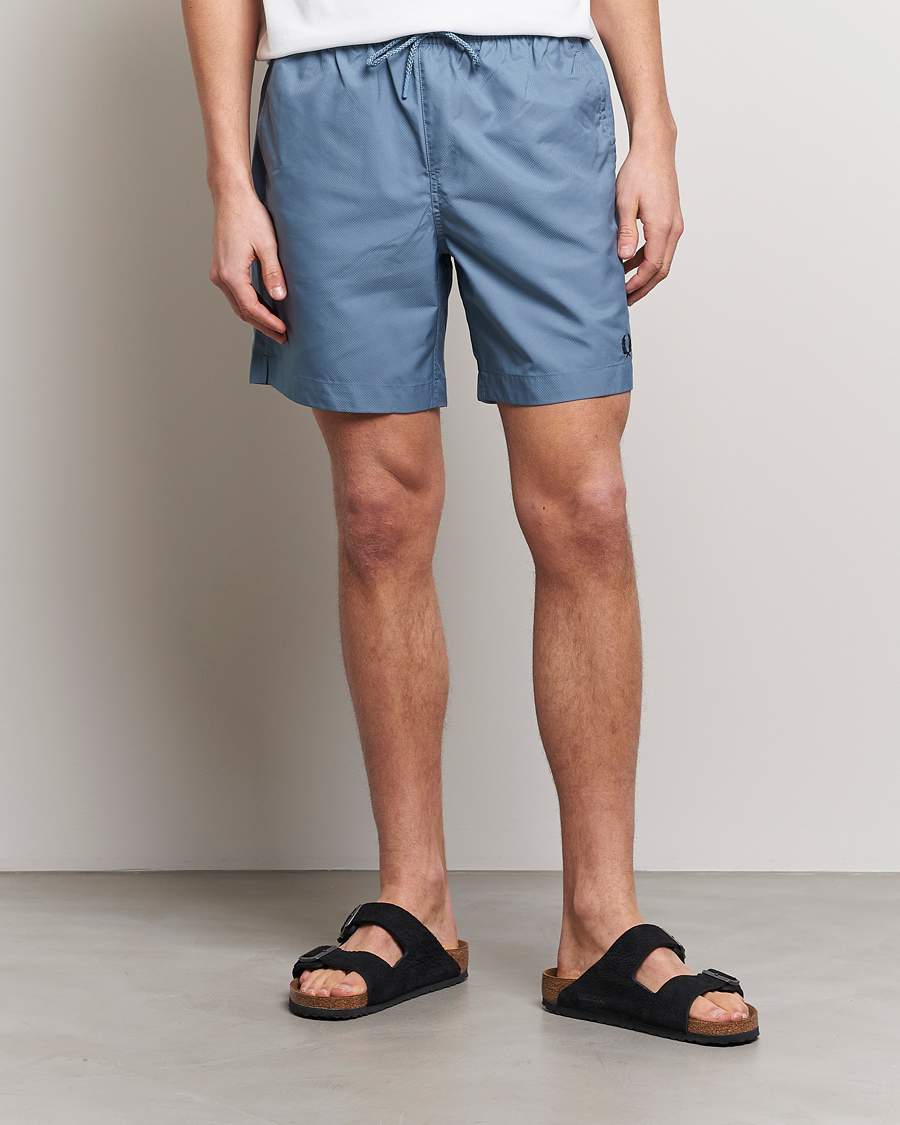 Mies | Uimahousut | Fred Perry | Classic Swimshorts Ash Blue