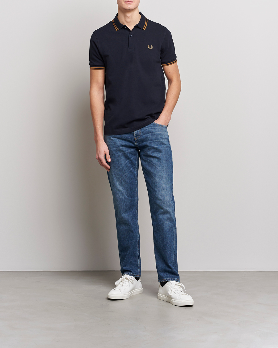 Mies | Pikeet | Fred Perry | Twin Tipped Polo Shirt Navy
