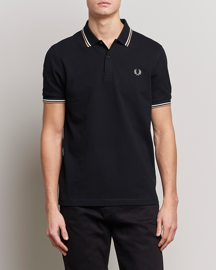 Mies | Pikeet | Fred Perry | Twin Tipped Polo Shirt Black