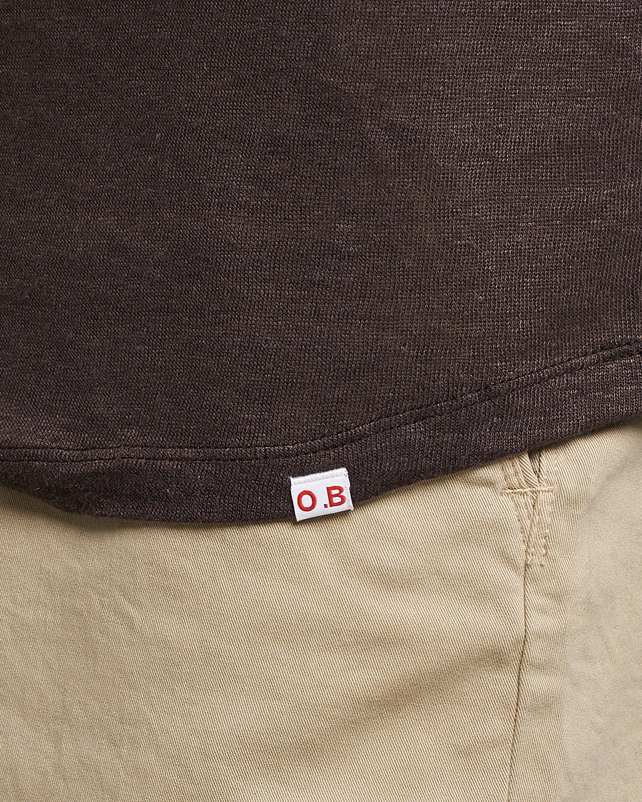 Mies | T-paidat | Orlebar Brown | OB Linen Crew Neck Tee Truffle