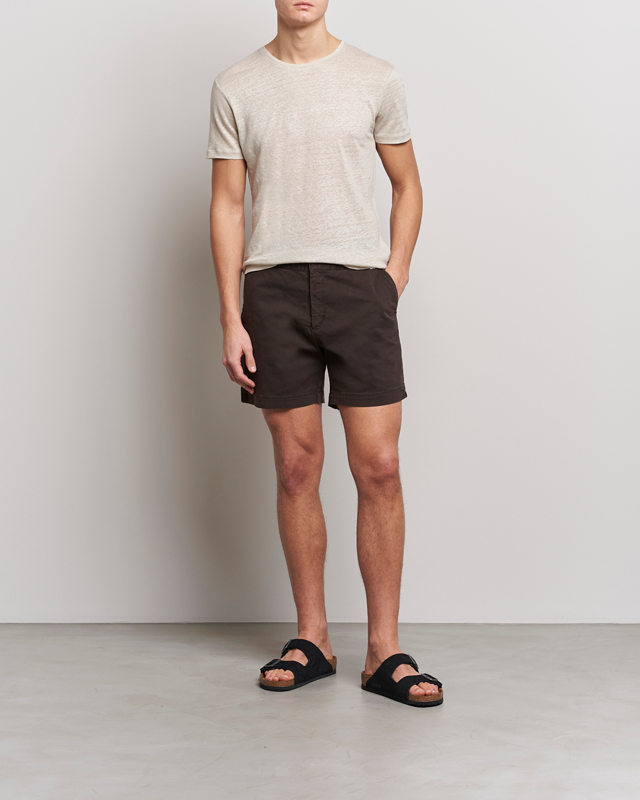 Mies | T-paidat | Orlebar Brown | OB Linen Crew Neck Tee Pebble