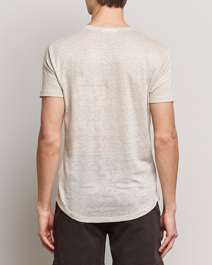 Mies | T-paidat | Orlebar Brown | OB Linen Crew Neck Tee Pebble