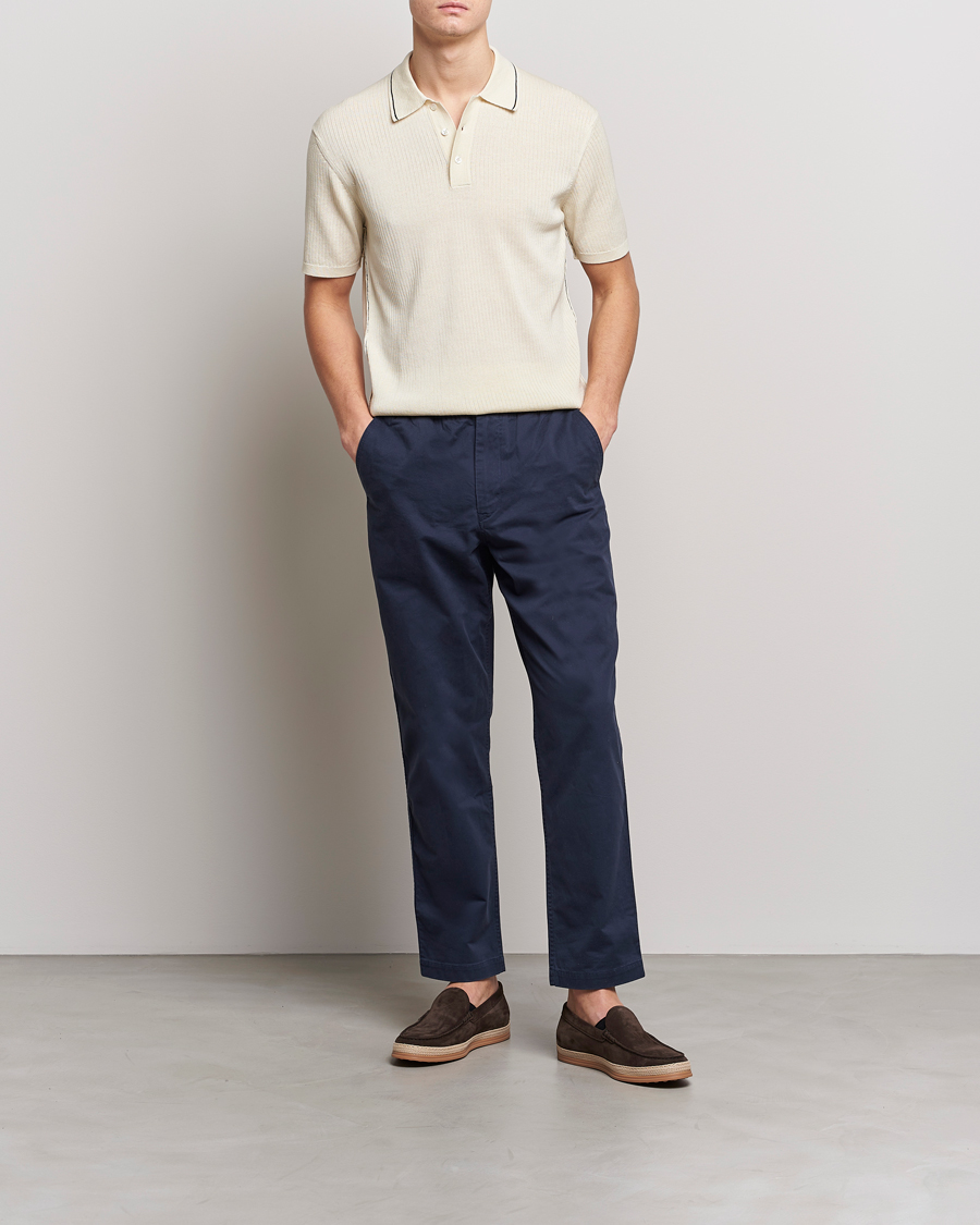 Mies | Pikeet | Orlebar Brown | Maranon Organic Cotton Rib Tipping Polo Sea Mist
