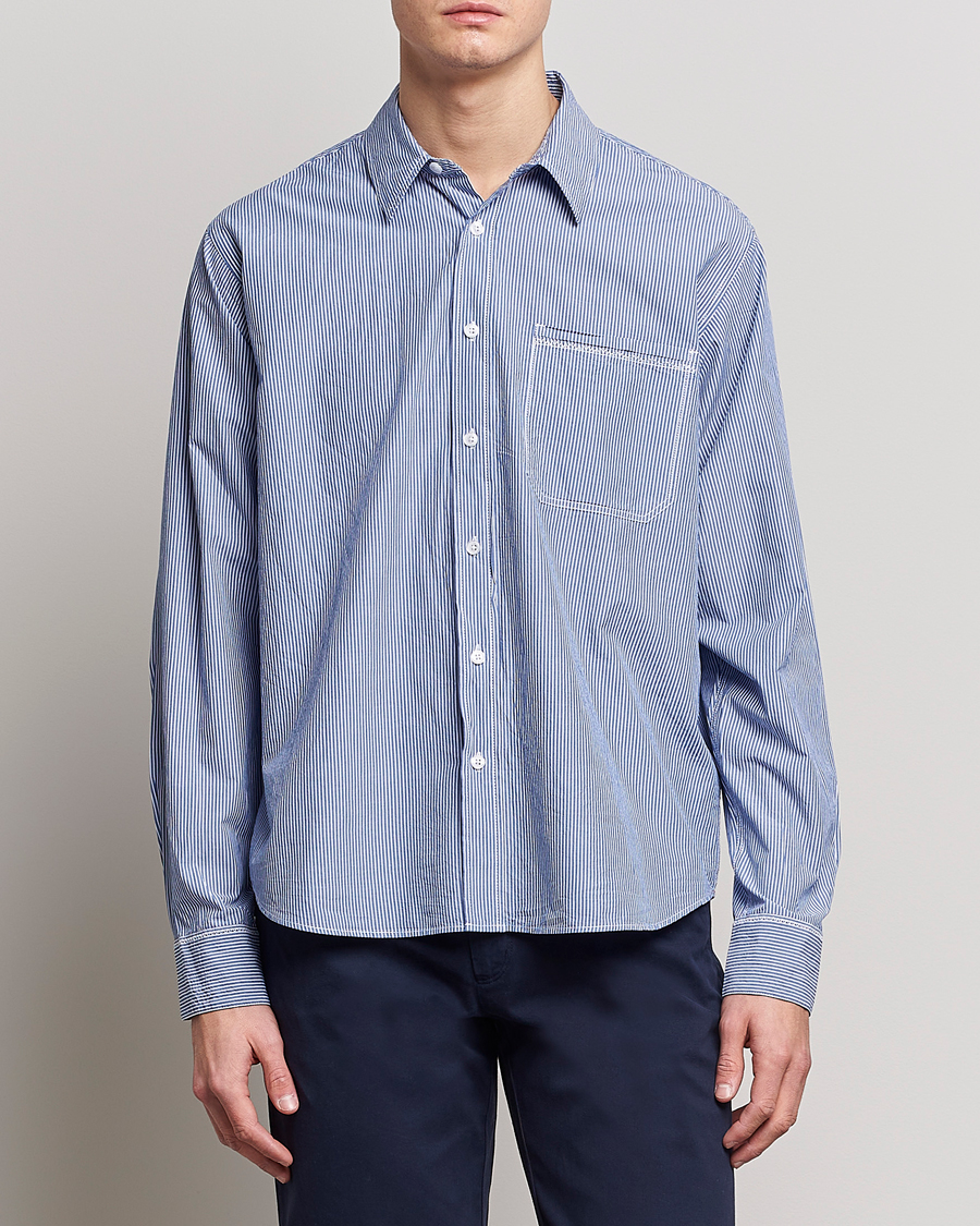 Mies |  | Orlebar Brown | Grasmoor Relaxed Fit Striped Shirt Navy/White