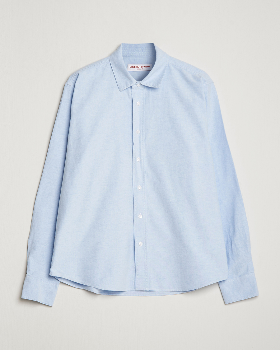Mies | Kauluspaidat | Orlebar Brown | Grasmoor Relaxed Fit Tape Rim Shirt Serenity Blue
