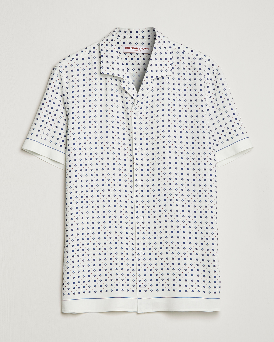 Mies | Kauluspaidat | Orlebar Brown | Hibbert Cravat Linen/Viscose Shirt Sea Mist