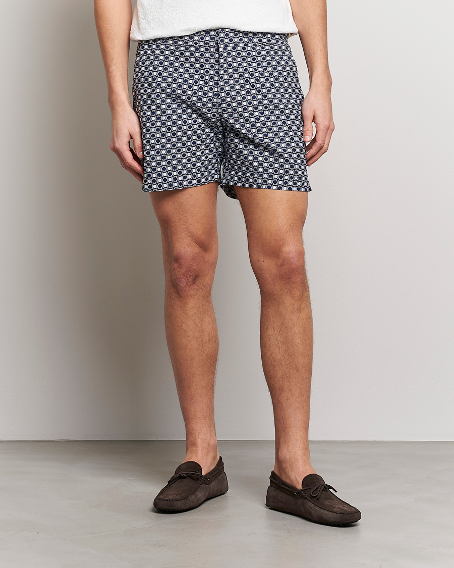 Mies | Uimahousut | Orlebar Brown | Bulldog Tela Jacquard Swimshorts Night Iris