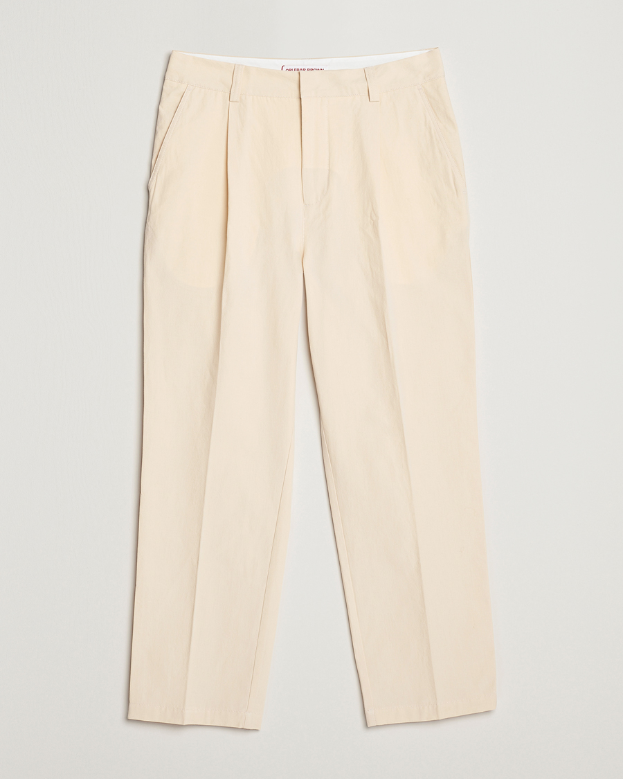 Mies | Housut | Orlebar Brown | Beckworth Pleated Cotton Trousers Pebble