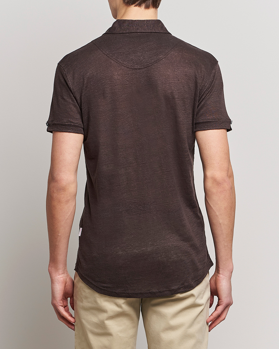 Mies | Pikeet | Orlebar Brown | Sebastian Linen Polo Truffle