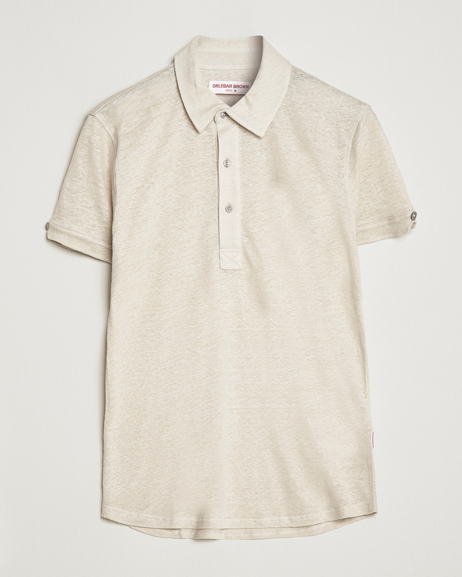 Mies | Pikeet | Orlebar Brown | Sebastian Linen Polo Pebble