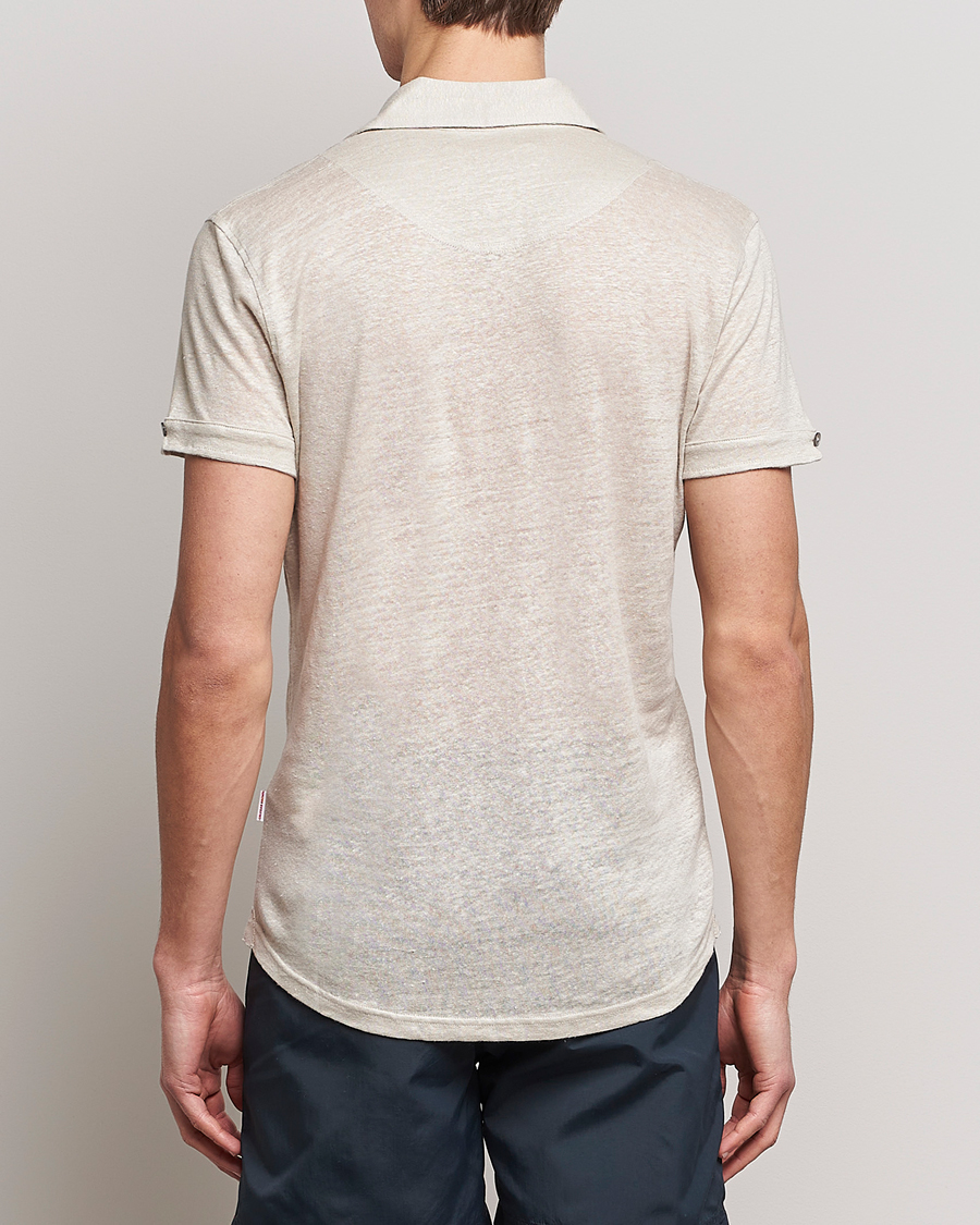 Mies | Pikeet | Orlebar Brown | Sebastian Linen Polo Pebble