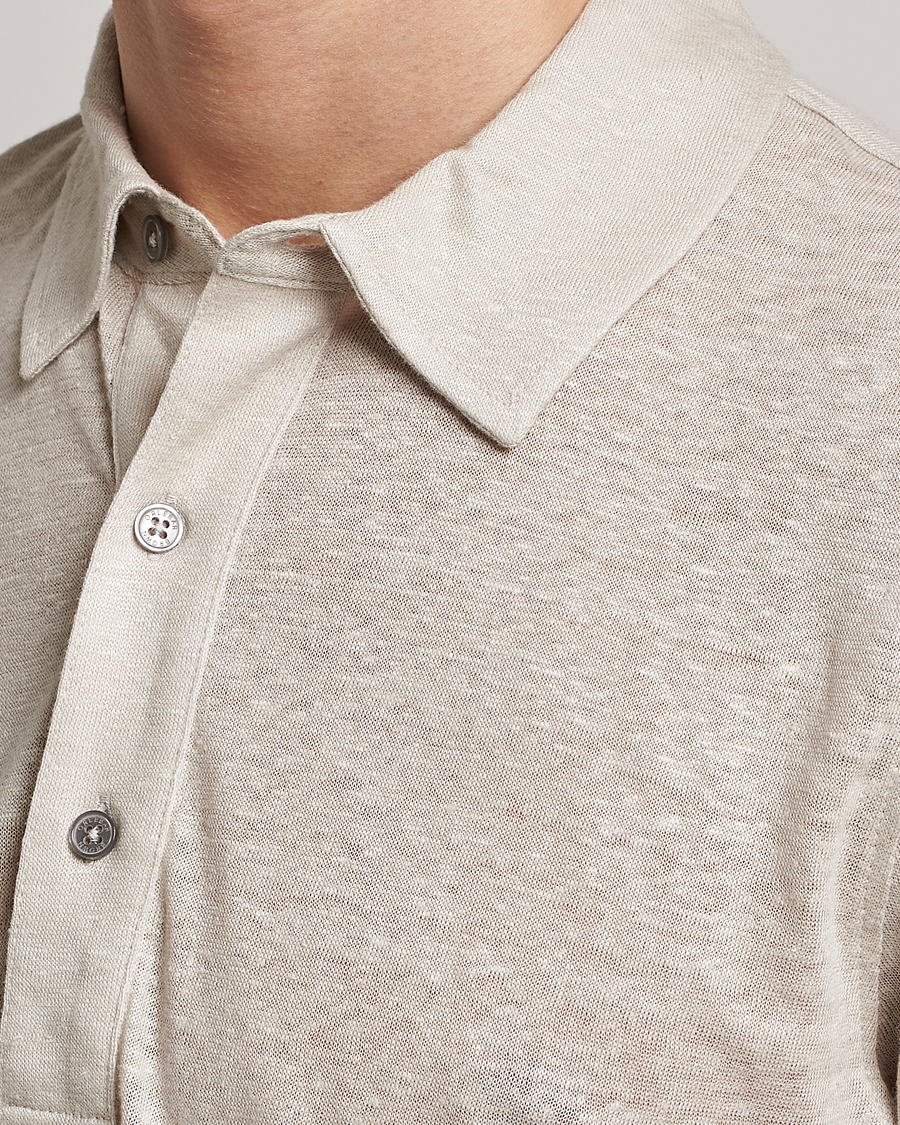 Mies | Pikeet | Orlebar Brown | Sebastian Linen Polo Pebble
