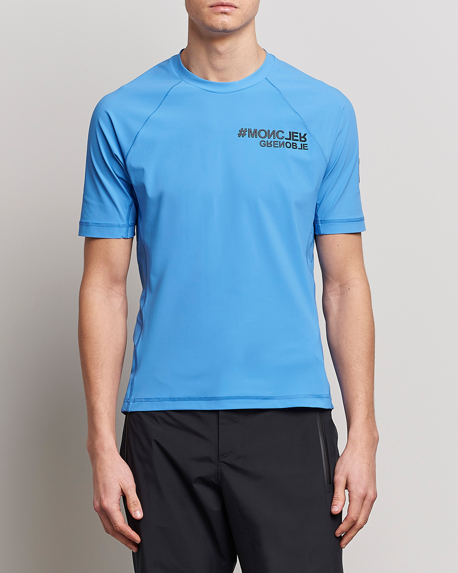 Mies |  | Moncler Grenoble | Technical T-Shirt Light Blue