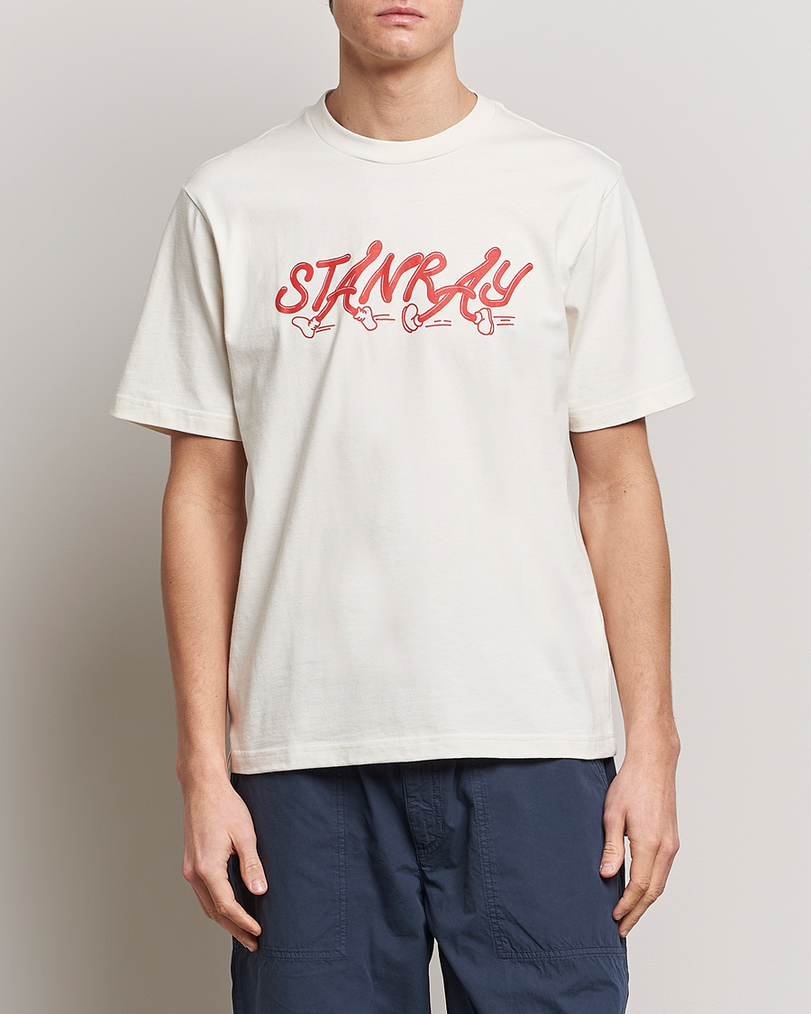 Mies |  | Stan Ray | Running Crew Neck T-Shirt Natural