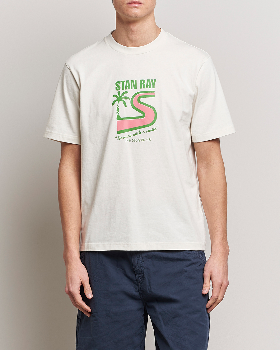 Mies |  | Stan Ray | Printed Crew Neck T-Shirt Natural