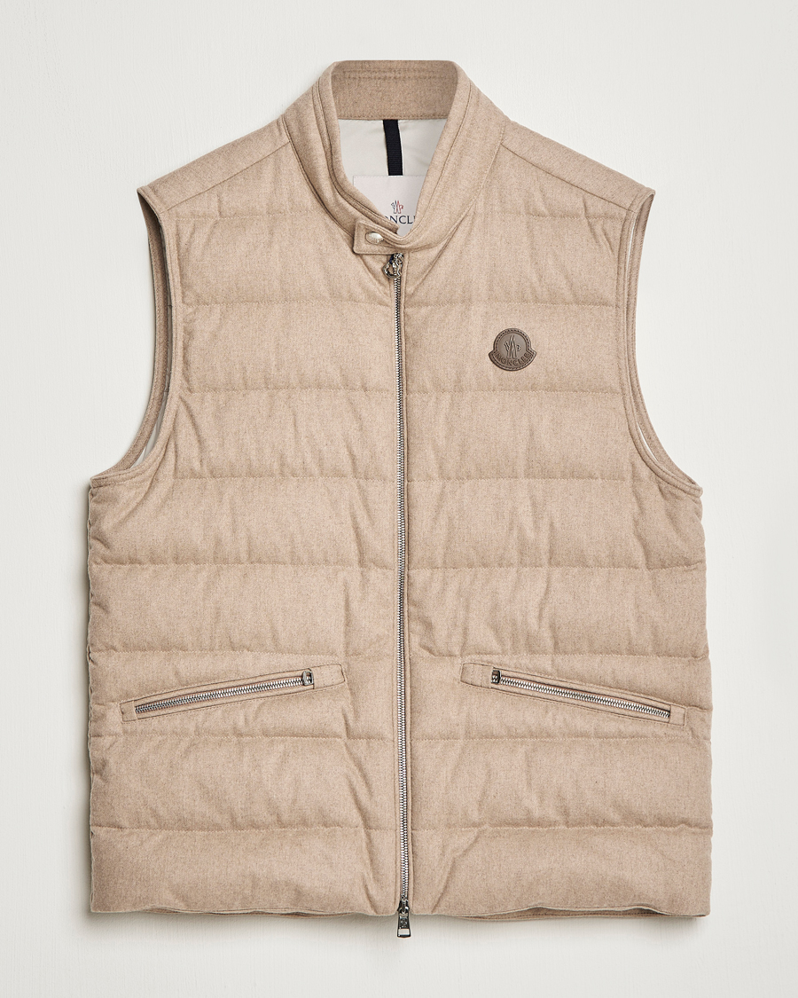 Mies | Ulkoliivit | Moncler | Gallienne Flannel Vest Light Grey