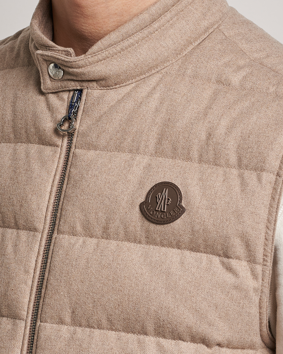 Mies | Ulkoliivit | Moncler | Gallienne Flannel Vest Light Grey