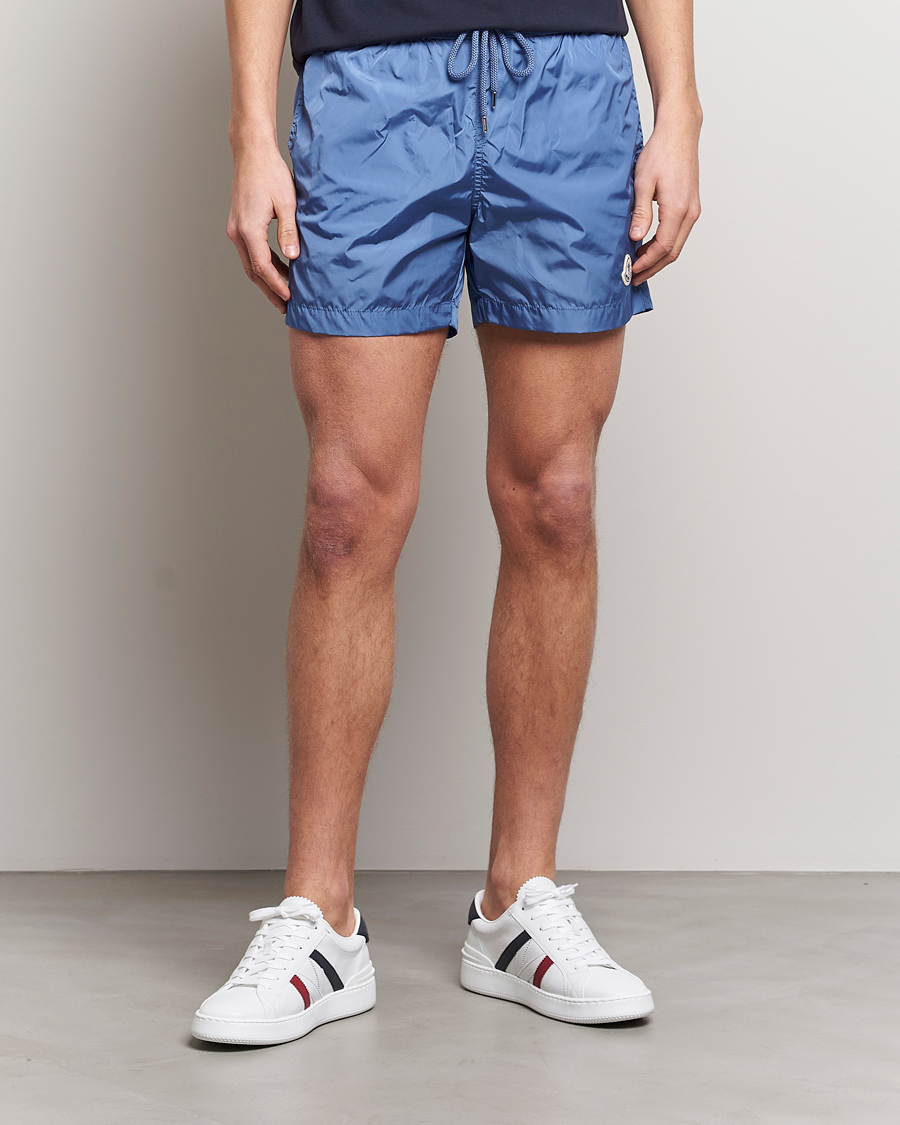 Mies | Uimahousut | Moncler | Nylon Swim Trunks Light Blue